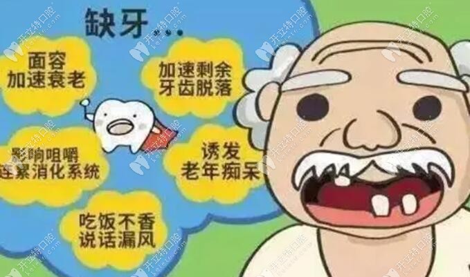 牙齿缺失的危害