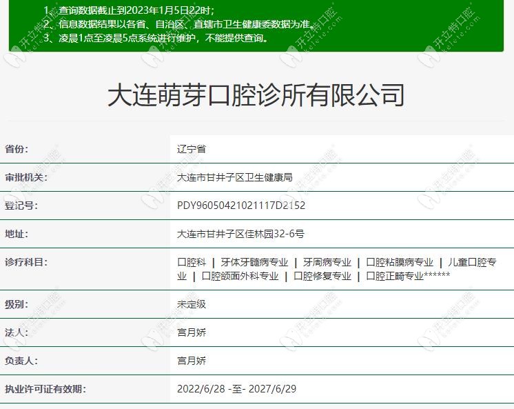萌芽口腔資質(zhì)信息
