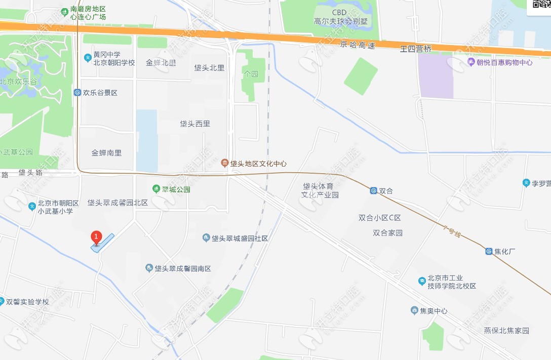北京仁安医院口腔科地图上地址
