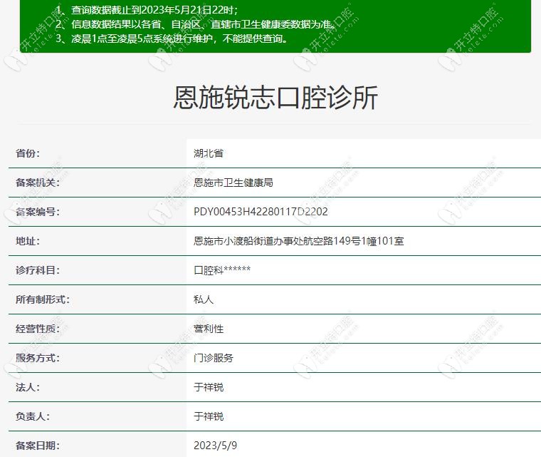 恩施锐志口腔资质