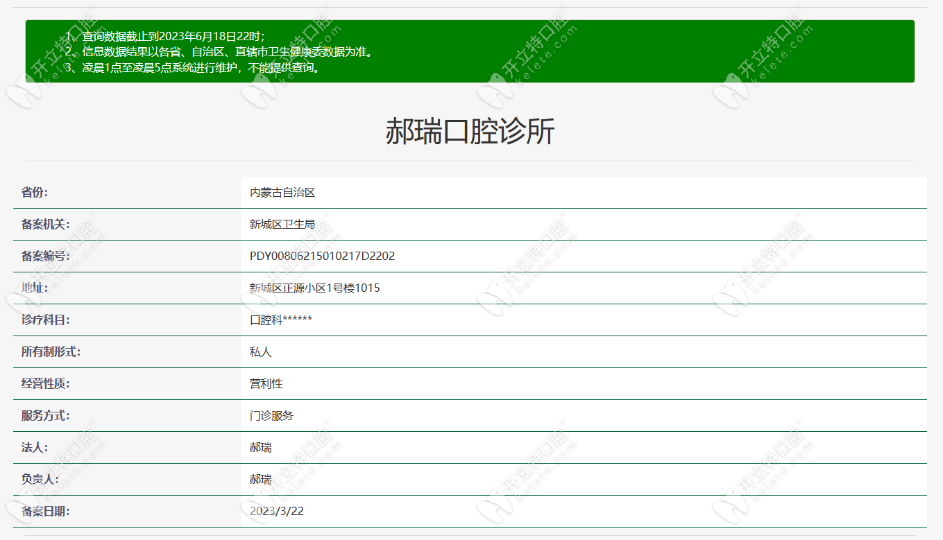 呼和浩特郝瑞口腔診所資質(zhì)