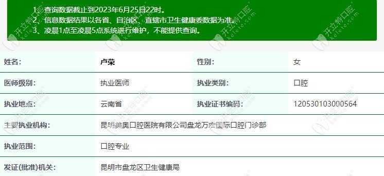 昆明美奥口腔医院卢荣医生kelete.com