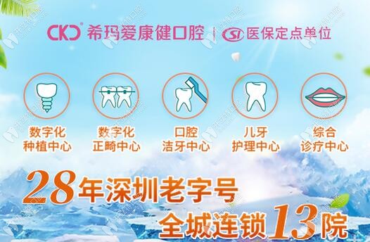 深圳爱康健口腔种植牙价格表:南山/罗湖/福田/宝安等店通用