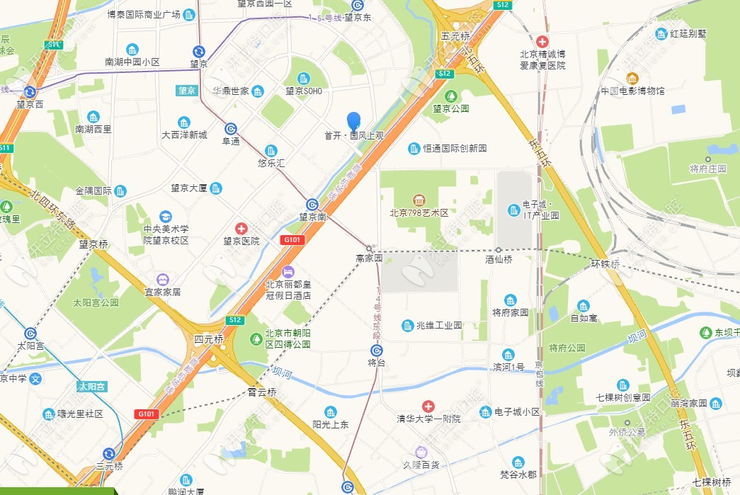 北京京植口腔地图位置