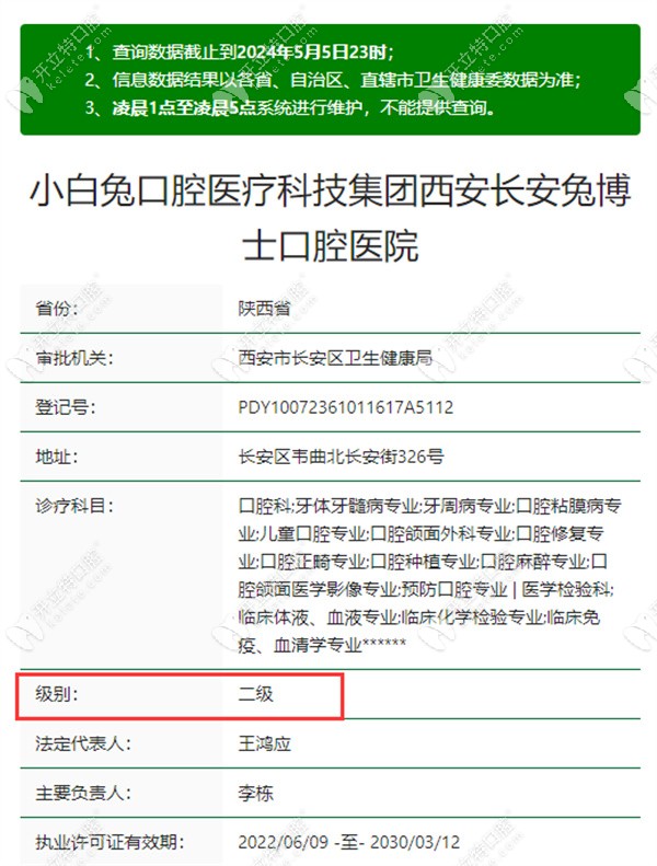 西安长安兔博士口腔医院