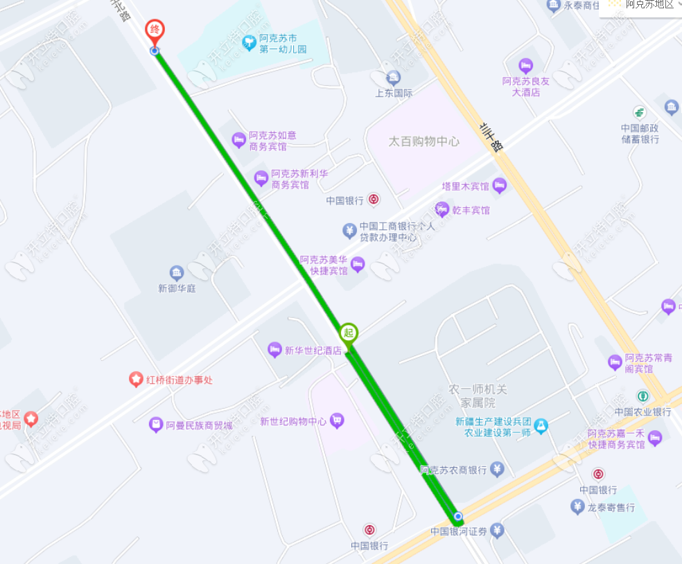 阿克苏苏和口腔到院路线