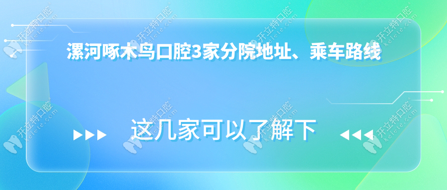 漯河啄木鳥口腔3家分院地址、乘車路線