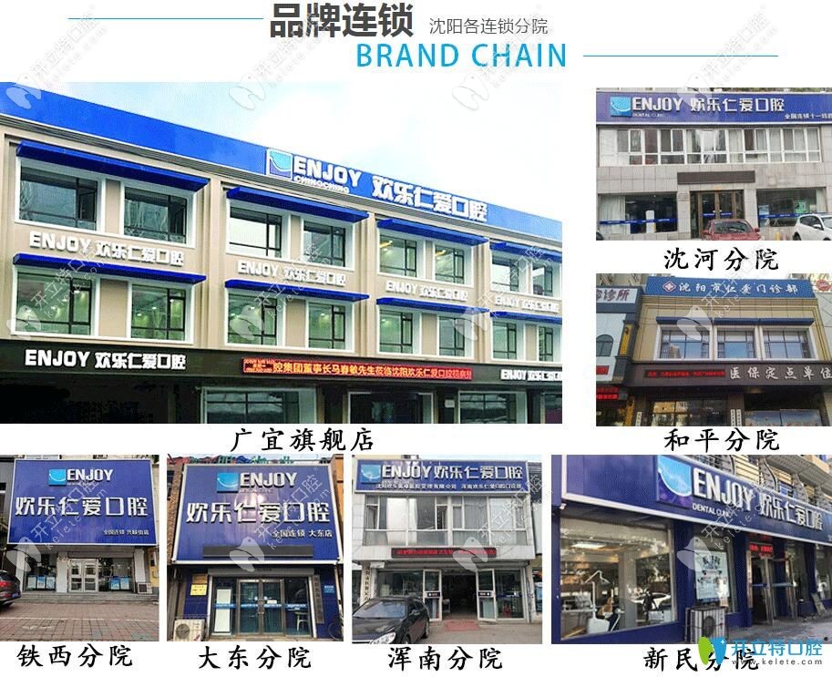 沈阳欢乐仁爱口腔7家分院图