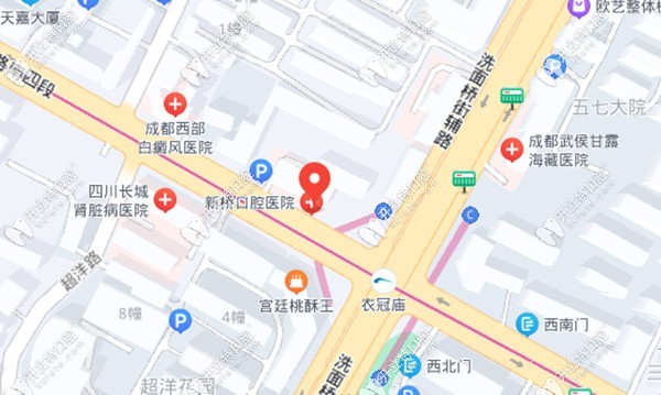 成都新橋口腔醫(yī)院乘車路線