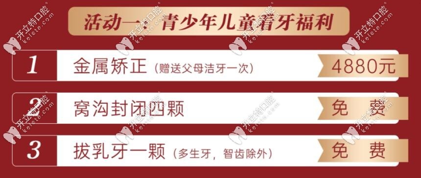 青少年兒童看牙有福利