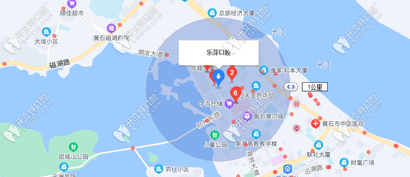 樂芽口腔總店位置及周邊公交站點(diǎn)