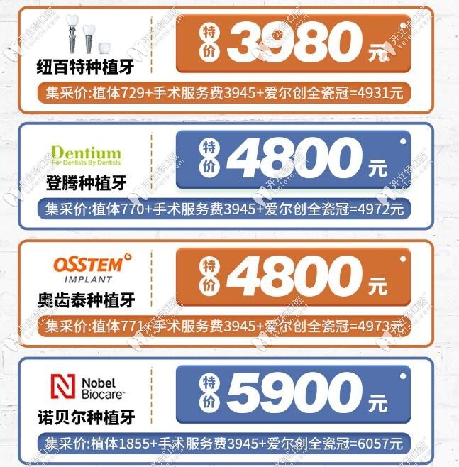 義烏傅氏口腔種植牙價格