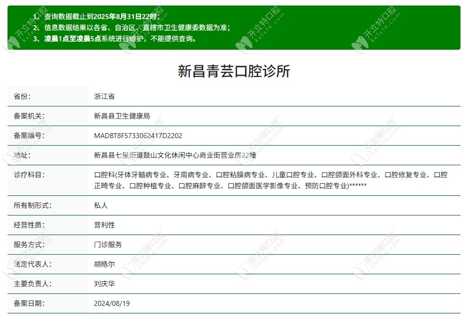 紹興新昌青蕓口腔青蕓口腔資質(zhì)