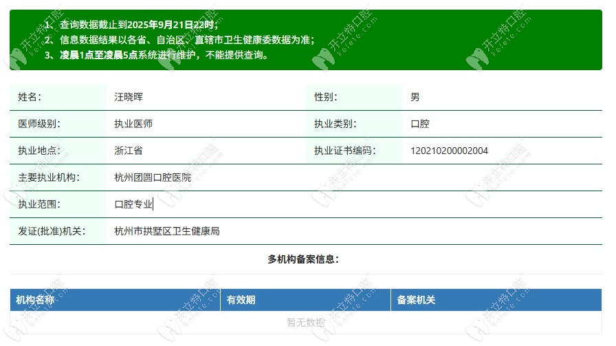 杭州團(tuán)圓口腔醫(yī)院  汪曉暉