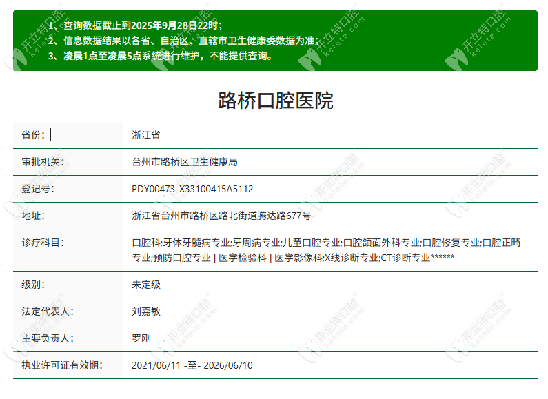 臺州路橋口腔醫(yī)院是正規(guī)醫(yī)院