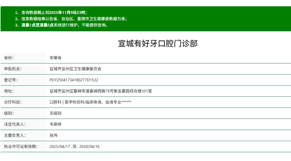 宣城有好牙口腔资质