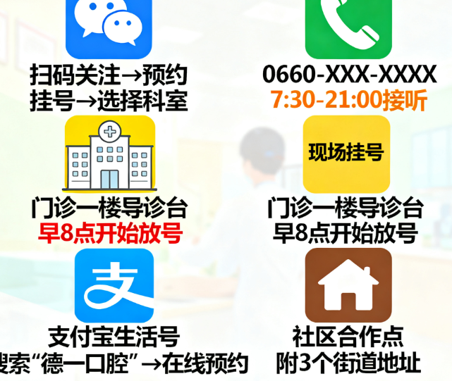 汕尾德一口腔挂号预约全攻略!儿童齿科/正畸/种植预约都适用