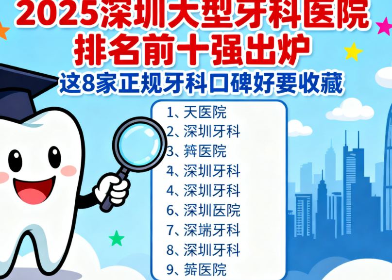 2025深圳大型牙科醫(yī)院排名前十強出爐！這8家正規(guī)牙科口碑好要收藏