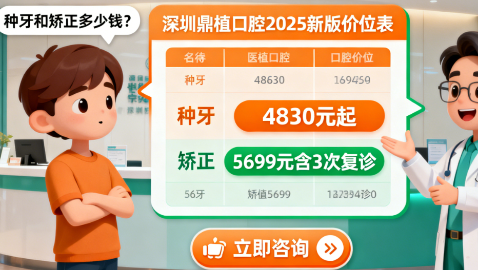 深圳鼎植口腔5699元矯正含3次復(fù)診值不值？