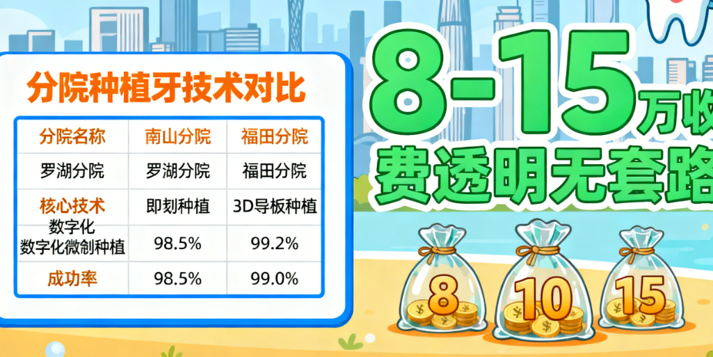 深圳鼎植口腔口碑好嗎？2025新版測(cè)評(píng)：3家分院種植牙技術(shù)對(duì)比，8-15萬收費(fèi)透明無套路