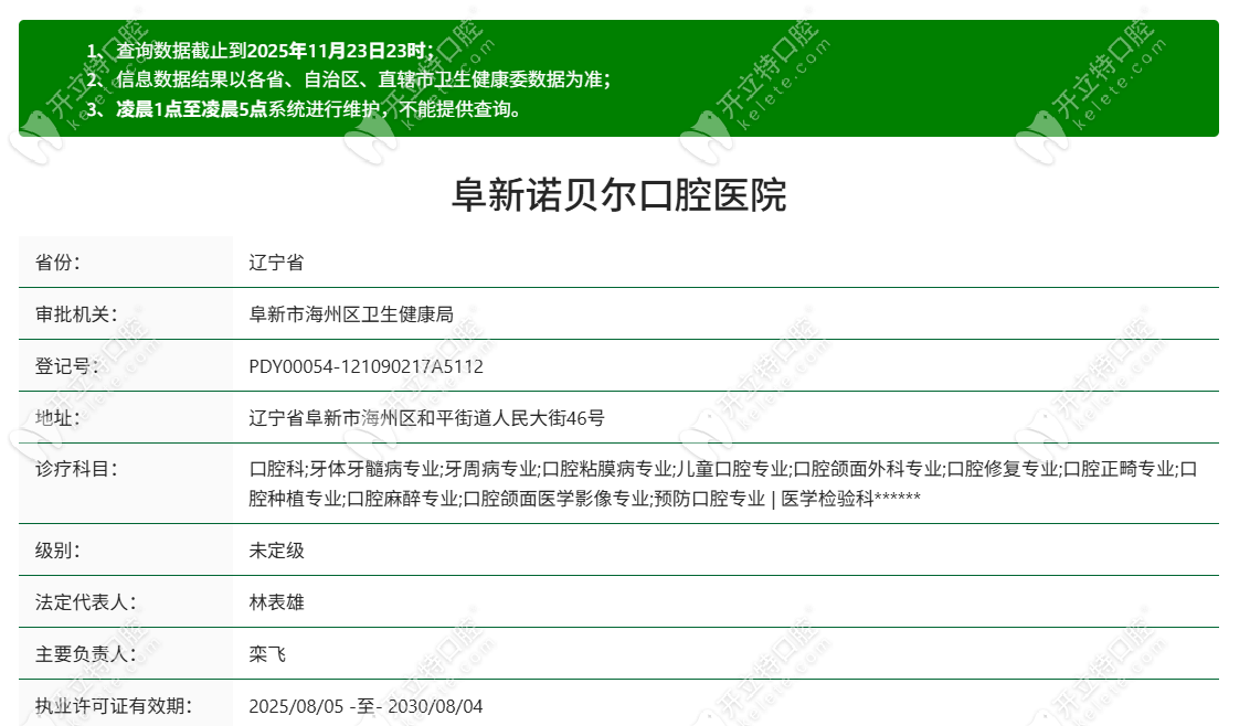 阜新諾貝爾口腔正規(guī)靠譜
