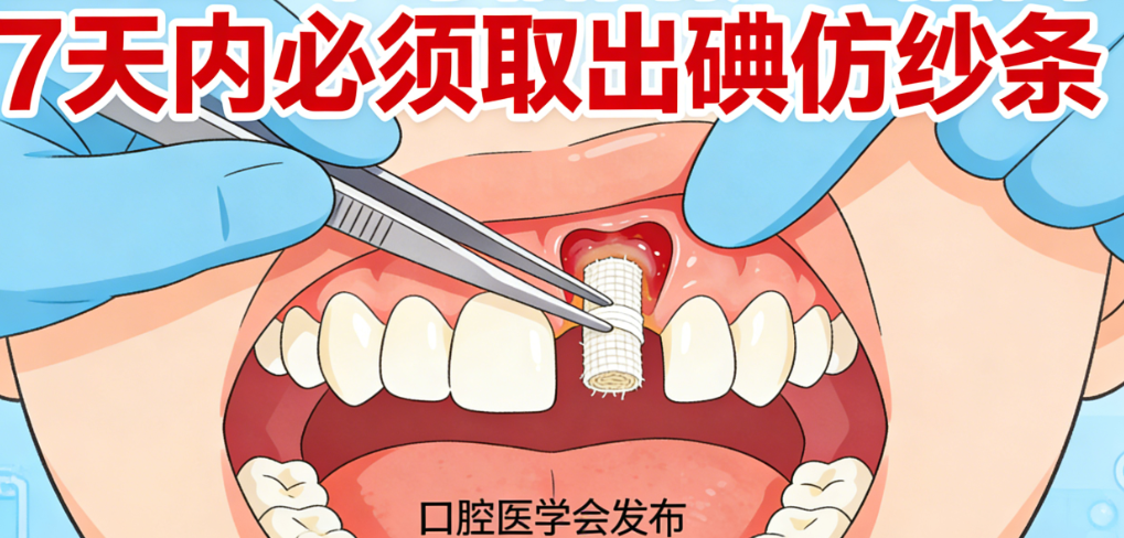碘仿紗條填塞牙槽窩幾天取出較可靠