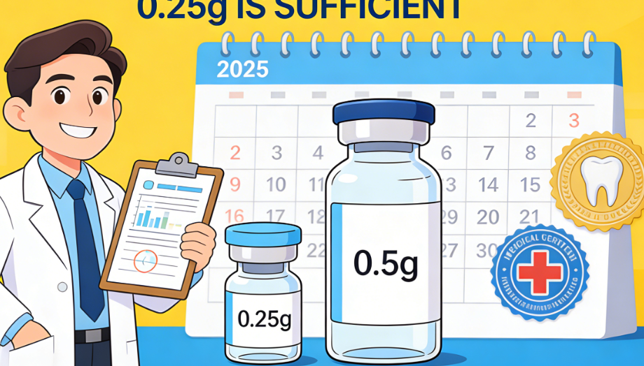 種植牙骨粉0.25g和0.5g區(qū)別到底有多大
