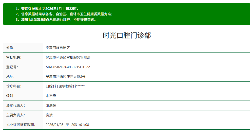二、關(guān)于吳忠時光口腔門診醫(yī)生團(tuán)隊(duì)，這些信息值得關(guān)注