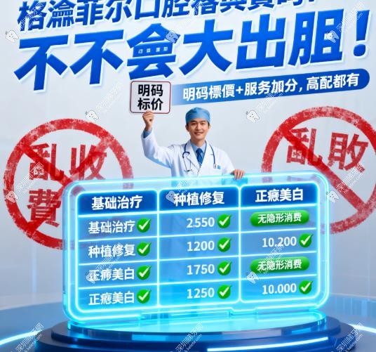 格倫菲爾口腔收費貴嗎?不會大出血!明碼標價+服務加分,高低配都有